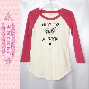 POONE How to play a rock? Sweater Pocket Top
